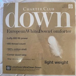 Charter Club white comforter King size